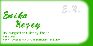 eniko mezey business card